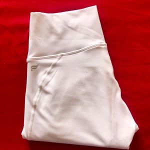 Fabletics PureLuxe Cashel Foldover Leggings WHITE